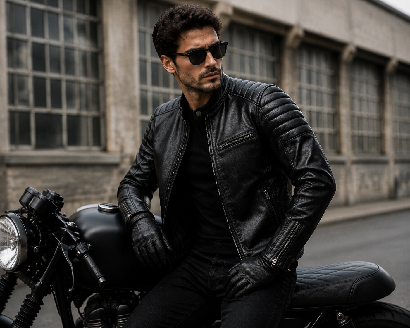 Velmont Signature Black Leather Racer Jacket - Image 7
