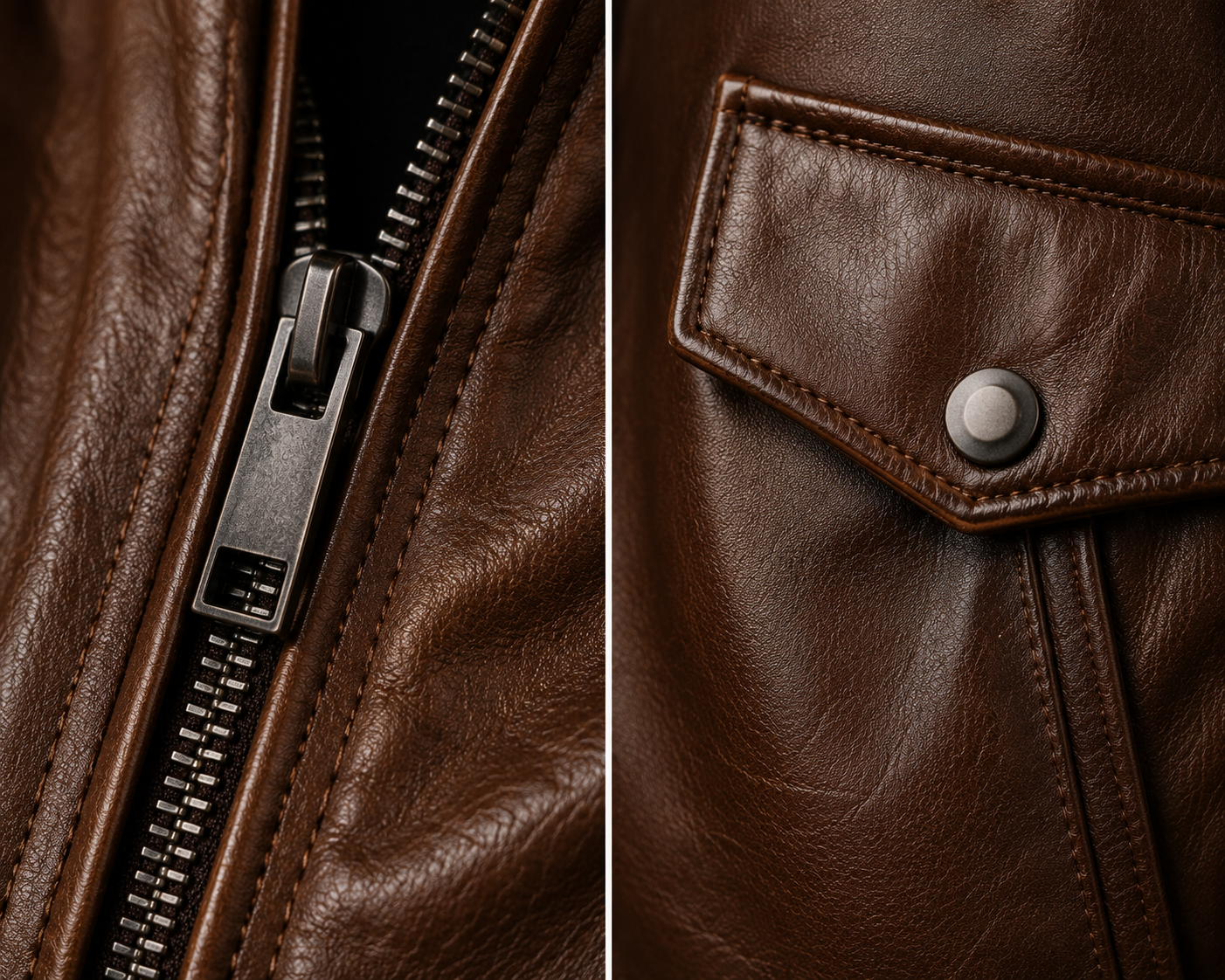 Velmont Signature Genuine Leather Bomber Jacket - Image 5